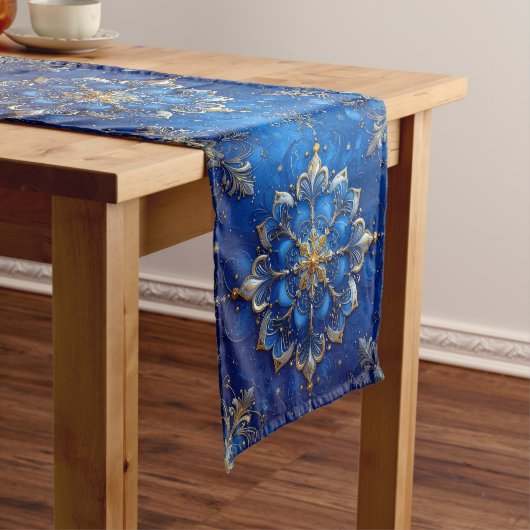 Chemin De Table Moyen Blue Decorative Holiday Table Runner (In Situ)