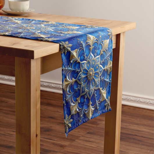 Chemin De Table Moyen Blue Decorative Holiday Table Runner (In Situ)