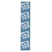 Chemin De Table Moyen Blue Teal geometry (Devant)