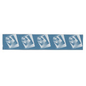Chemin De Table Moyen Blue Teal geometry (Horizontal)