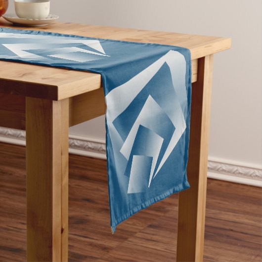 Chemin De Table Moyen Blue Teal geometry (In Situ)