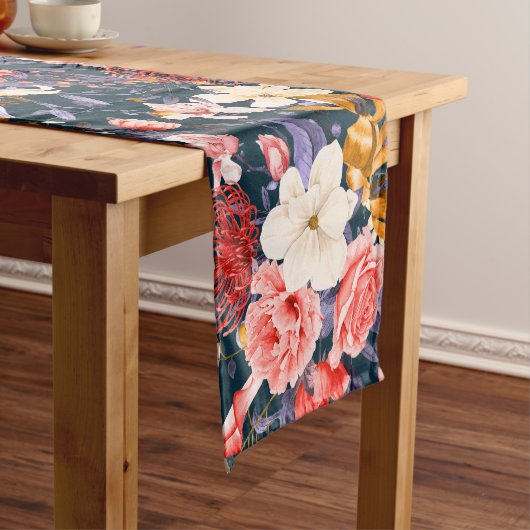 Chemin De Table Moyen Boho Floral Élégant (In Situ)
