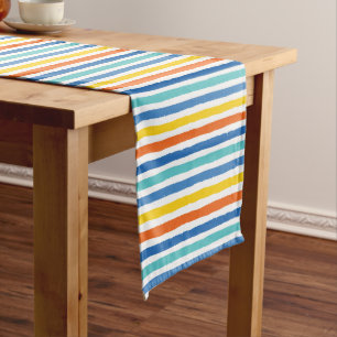 Chemin De Table Moyen Bright Beach Striped Motif