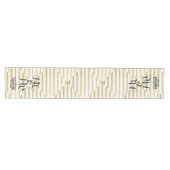 Chemin De Table Moyen Brosses modernes bandes or mariage (Horizontal)