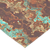 Chemin De Table Moyen Brown Aqua Turquoise Green Geode Marble Art (Coin)