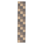 Chemin De Table Moyen Brown Checkers (Devant)