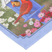 Chemin De Table Moyen Cardinaux et Rond Birdhouse Blue (Coin)