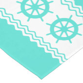 Chemin De Table Moyen Casque bleu turquoise de la côte (Coin)