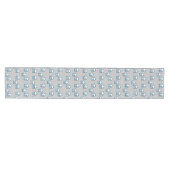 Chemin De Table Moyen Chapeaux blancs sur gris (Horizontal)