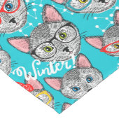 Chemin De Table Moyen Chat dans le casquette (Coin)