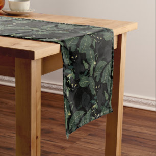 Chemin De Table Moyen Chat sauvage noir moderne