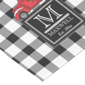 Chemin De Table Moyen Chèques de bisons rustiques moyennes |Monogramme d (Coin)