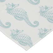 Chemin De Table Moyen Chevaux de mer tropicaux, Motif hippocampe - gris (Coin)