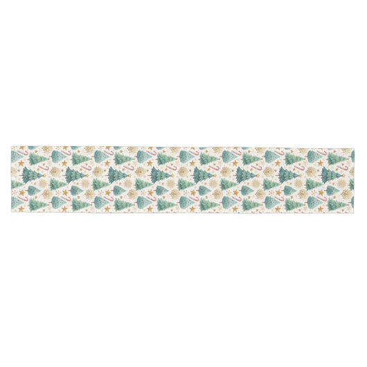 Chemin De Table Moyen Chic Christmas Trees Holiday Dining Table Runner (Horizontal)