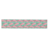 Chemin De Table Moyen Chic nappe de Noël rose vert prépa (Horizontal)