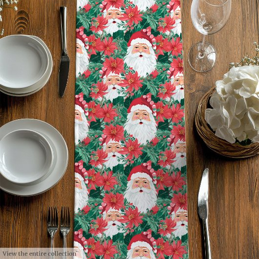 Chemin De Table Moyen Chic red pink preppy Christmas table runner gift