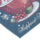 Chemin De Table Moyen Christmas Cup of Hot Chocolate | Blue (Coin)