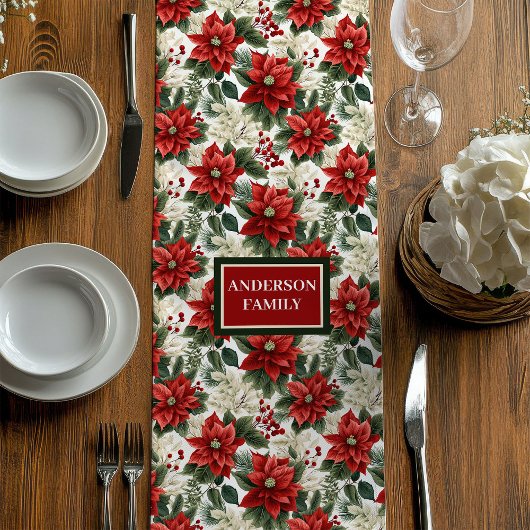 Chemin De Table Moyen Christmas Wreath Table Runner Personalized Gift
