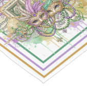 Chemin De Table Moyen Collage éclaboussé Mardi Gras (Coin)