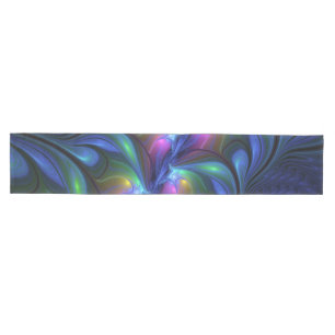 Chemin De Table Moyen Coloré Lumineux Abstrait Bleu rose Vert Fractal