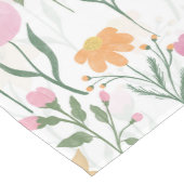 Chemin De Table Moyen Colorful Wildflower Watercolor Design (Coin)