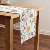 Chemin De Table Moyen Colorful Wildflower Watercolor Design (In Situ)