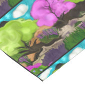 Chemin De Table Moyen Coton Bonbons Arbres Art Abstrait (Coin)