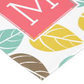 Chemin De Table Moyen Couleurs de automne stylisées Feuilles Motif Monog (Coin)