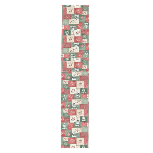 Chemin De Table Moyen Country patchwork christmas pattern (Devant)
