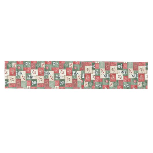 Chemin De Table Moyen Country patchwork christmas pattern (Horizontal)