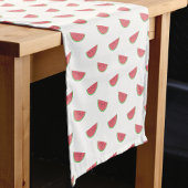 Chemin De Table Moyen Coupe de pastèque rose Motif Fête d'été blanc