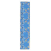 Chemin De Table Moyen Coureur de table Blue Gold Flower (Devant)