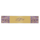 Chemin De Table Moyen Coureur de table Gold et Purple avec initiales (Horizontal)