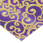 Chemin De Table Moyen Coureur de table Gold et Purple avec initiales (Coin)