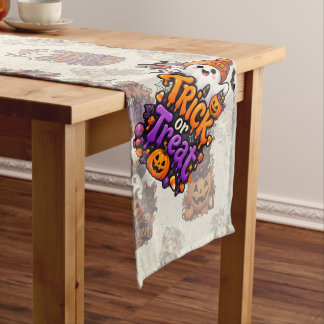 Chemin De Table Moyen Coureur de table Halloween fantôme mignon pour la