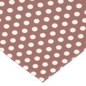 Chemin De Table Moyen Cranberry et White Polka Dot (Coin)
