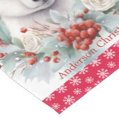 Chemin De Table Moyen Cube d'ours polaire Ajouter un nom Neige Rouge (Coin)