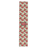 Chemin De Table Moyen Custom Name Runner Chic Red Green Holiday Look (Devant)