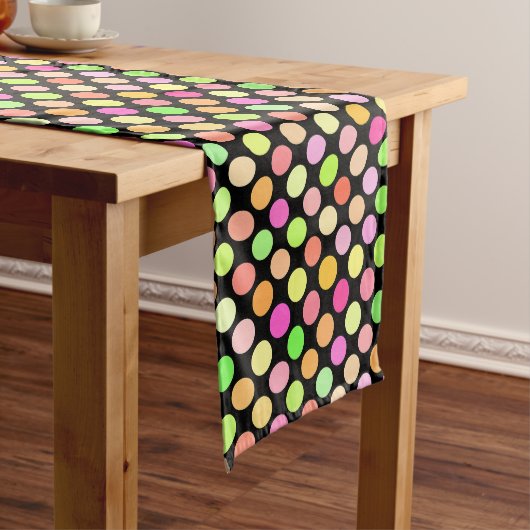 Chemin De Table Moyen Cute rose Chaud Neon Lime Vert Pois Motif (In Situ)
