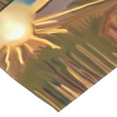 Chemin De Table Moyen Danse des Cactus Southwestern Art Abstrait (Coin)