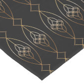 Chemin De Table Moyen Déco Noir Et Or (Coin)