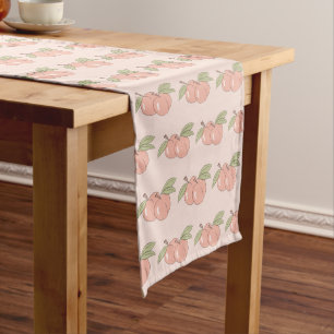 Chemin De Table Moyen Deux pêches Coureur de table d'été
