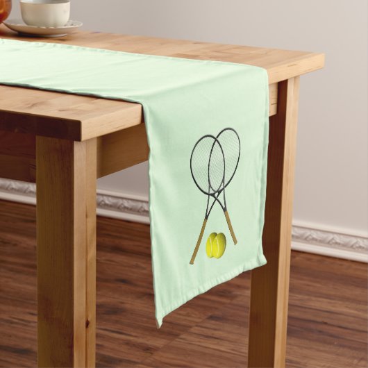 Chemin De Table Moyen Doubles de tennis Green (In Situ)
