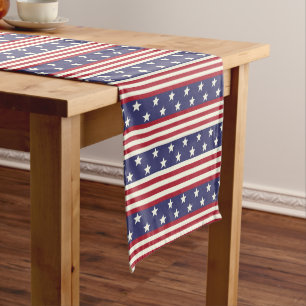 Chemin De Table Moyen Drapeau americana patriotique des Etats-Unis de