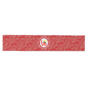 Chemin De Table Moyen Drapeau Colombien Amour Rouge Personnalisé