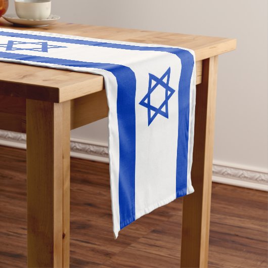 Chemin De Table Moyen Drapeau Israël (In Situ)