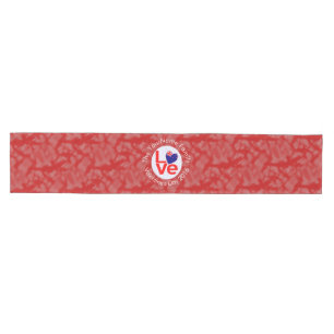 Chemin De Table Moyen Drapeau LOVE personnalisé Néo-Zélandais Rouge