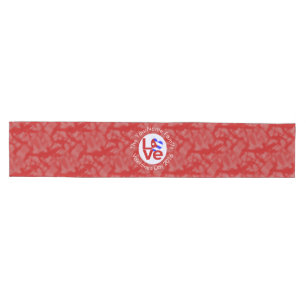Chemin De Table Moyen Drapeau rouge cubain LOVE personnalisé