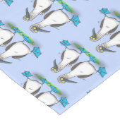 Chemin De Table Moyen Drôle, joyeux croquis à pieds bleus dansant dessin (Coin)