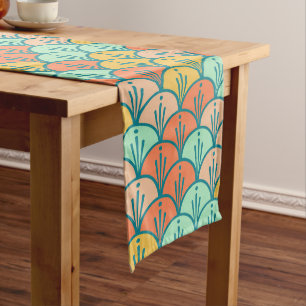Chemin De Table Moyen Echelle de poisson géométrique moderne et colorée